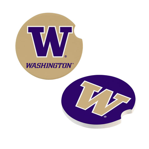 Washington Huskies Car Coaster Set 2 Pack