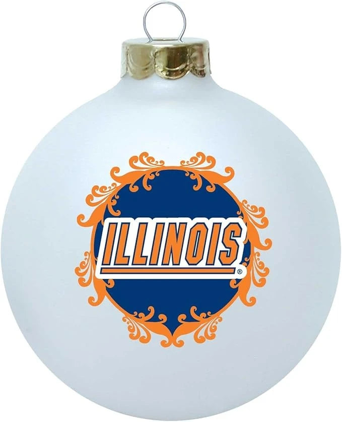 Illinois Fighting Illini Ornament Large Glass Ball Special Order