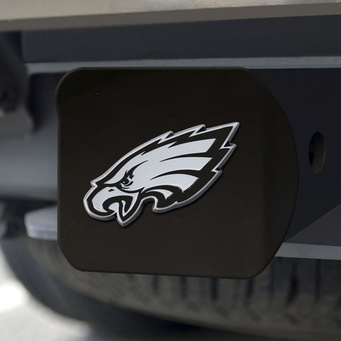 Philadelphia Eagles Hitch Cover Chrome Emblem on Black - Special Order