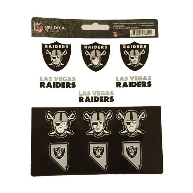Las Vegas Raiders Decal Set Mini 12 Pack Alternate