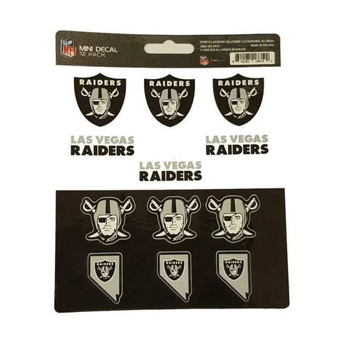 Las Vegas Raiders Decal Set Mini 12 Pack Alternate