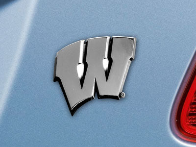 Wisconsin Badgers Auto Emblem Premium Metal Chrome