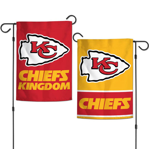 Kansas City Chiefs Flag 12x18 Garden Style 2 Sided Chiefs Kingdom Design Special Order