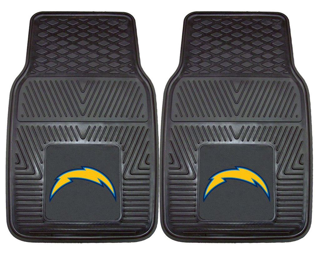Los Angeles Chargers Car Mats Heavy Duty 2 Piece Vinyl - Special Order