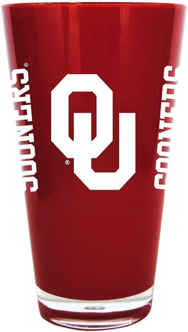 Oklahoma Sooners Glass 20oz Pint Plastic Insulated CO