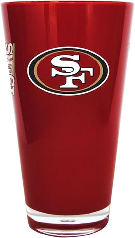 San Francisco 49ers Glass 20oz Pint Plastic Insulated CO