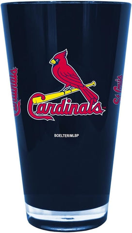 St. Louis Cardinals Glass 20oz Pint Plastic Insulated