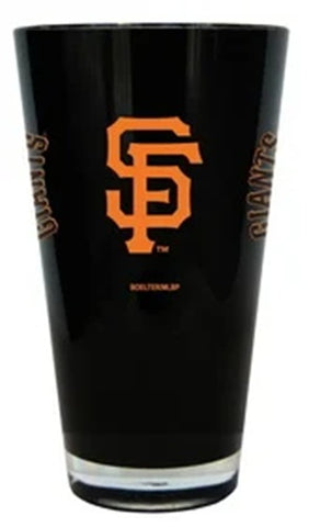 San Francisco Giants Glass 20oz Pint Plastic Insulated