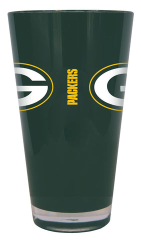 Green Bay Packers Glass 20oz Pint Plastic Insulated CO