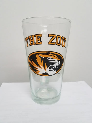 Missouri Tigers Glass Pint 16oz The Zou CO