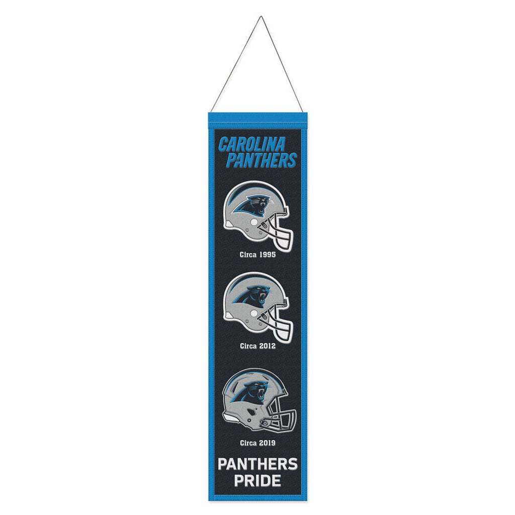 Carolina Panthers Banner Wool 8x32 Heritage Evolution Design - Special Order