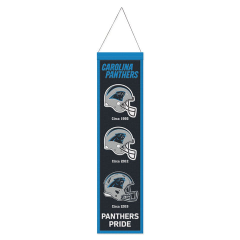 Carolina Panthers Banner Wool 8x32 Heritage Evolution Design - Special Order