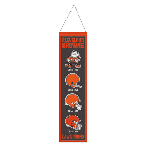 Cleveland Browns Banner Wool 8x32 Heritage Evolution Design