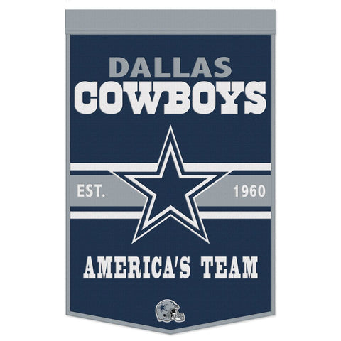 Dallas Cowboys Banner Wool 24x38 Dynasty Slogan Design - Special Order