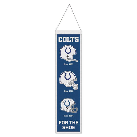 Indianapolis Colts Banner Wool 8x32 Heritage Evolution Design - Special Order