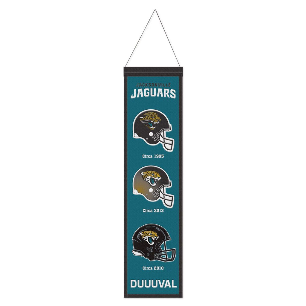 Jacksonville Jaguars Banner Wool 8x32 Heritage Evolution Design - Special Order