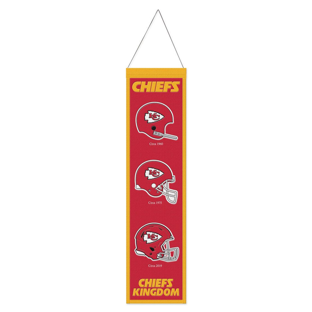 Kansas City Chiefs Banner Wool 8x32 Heritage Evolution Design