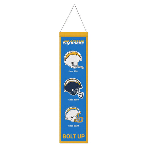 Los Angeles Chargers Banner Wool 8x32 Heritage Evolution Design - Special Order