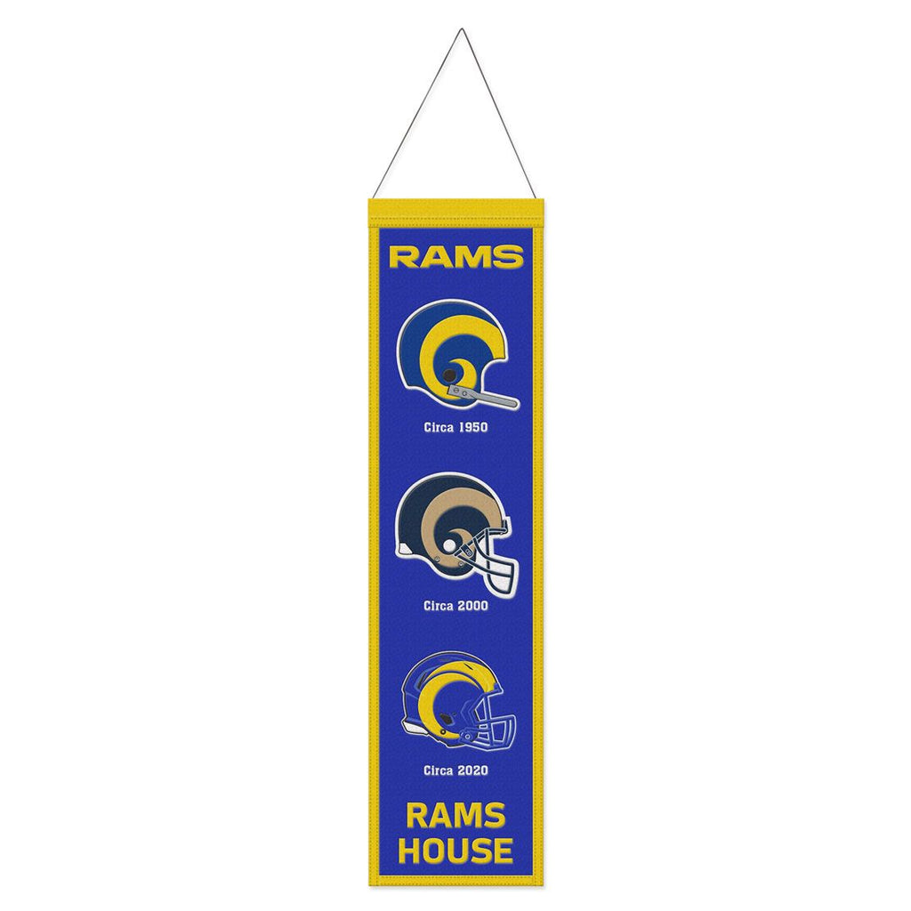 Los Angeles Rams Banner Wool 8x32 Heritage Evolution Design - Special Order