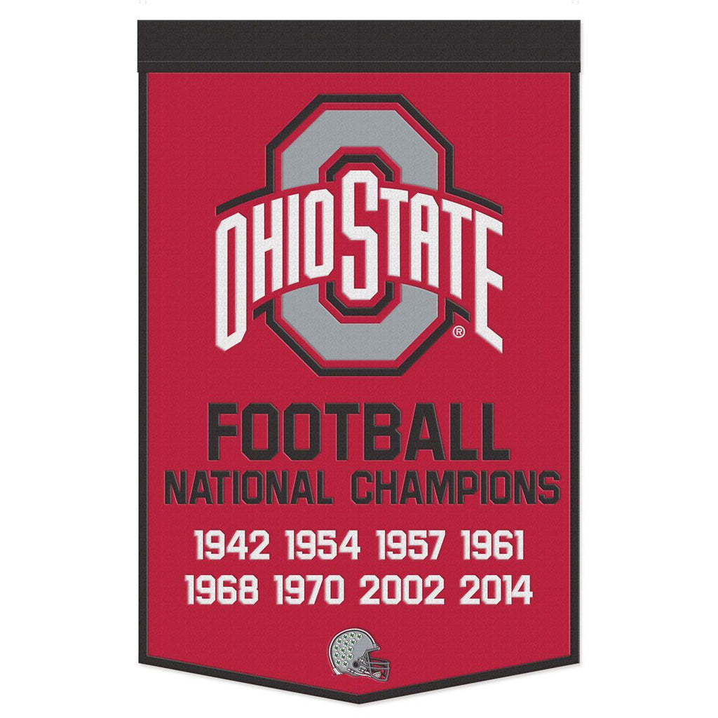 Ohio State Buckeyes Banner Wool 24x38 Dynasty Champ Design Football
