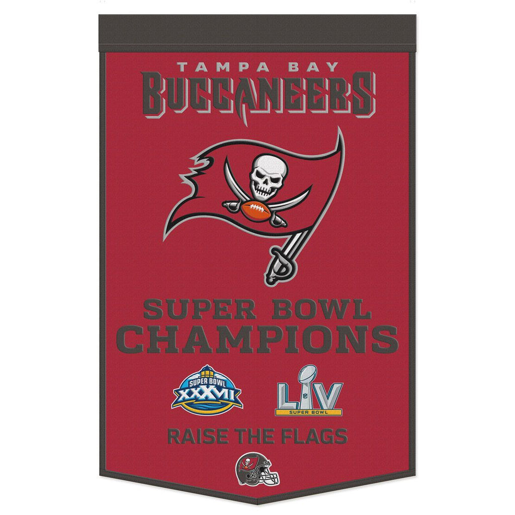 Tampa Bay Buccaneers Banner Wool 24x38 Dynasty Champ Design