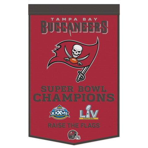 Tampa Bay Buccaneers Banner Wool 24x38 Dynasty Champ Design