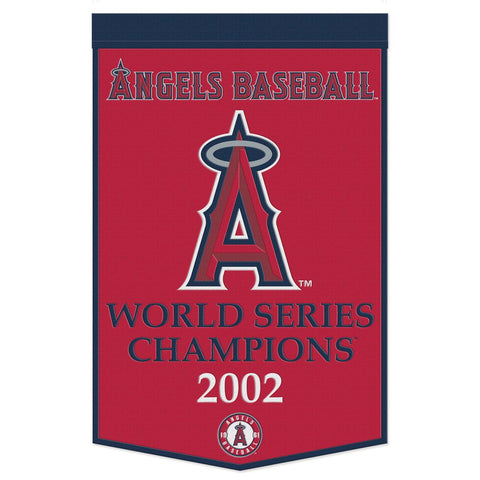 Los Angeles Angels Banner Wool 24x38 Dynasty Champ Design - Special Order
