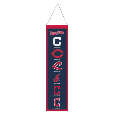 Cleveland Guardians Banner Wool 8x32 Heritage Evolution Design - Special Order