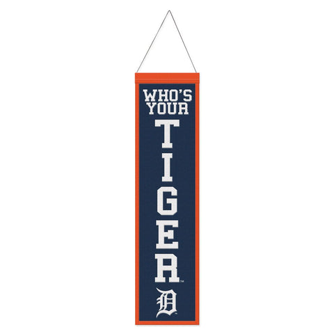 Detroit Tigers Banner Wool 8x32 Heritage Slogan Design