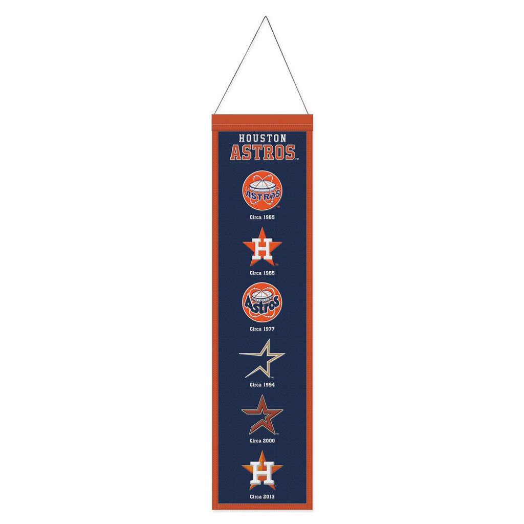 Houston Astros Banner Wool 8x32 Heritage Evolution Design - Special Order