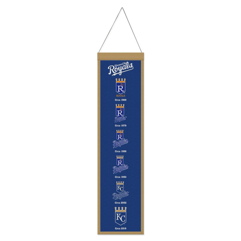Kansas City Royals Banner Wool 8x32 Heritage Evolution Design - Special Order