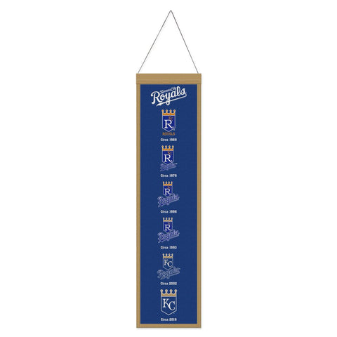 Kansas City Royals Banner Wool 8x32 Heritage Evolution Design - Special Order