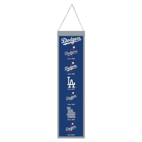 Los Angeles Dodgers Banner Wool 8x32 Heritage Evolution Design - Special Order