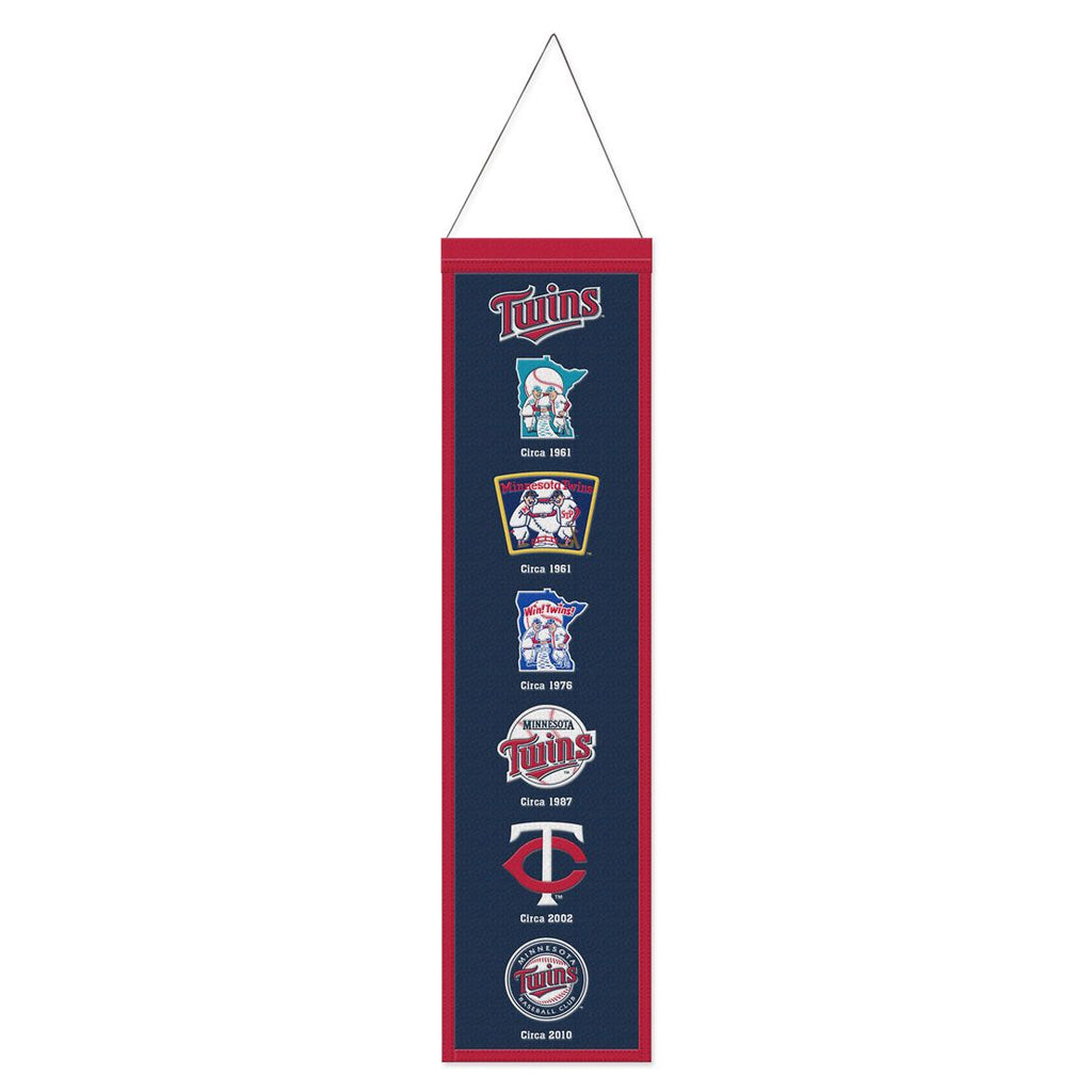Minnesota Twins Banner Wool 8x32 Heritage Evolution Design - Special Order