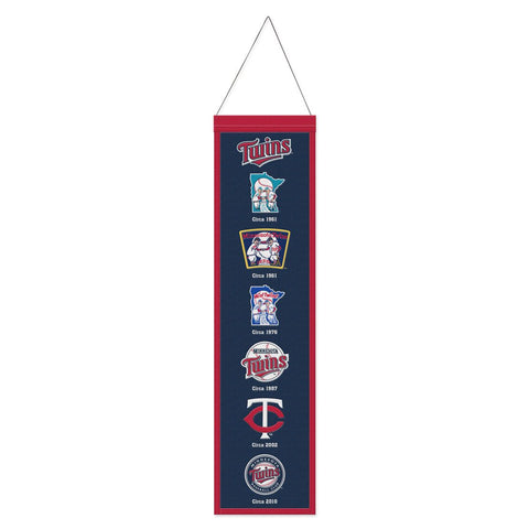 Minnesota Twins Banner Wool 8x32 Heritage Evolution Design - Special Order
