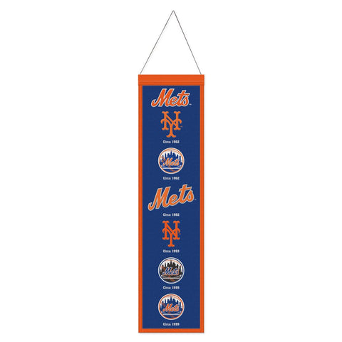 New York Mets Banner Wool 8x32 Heritage Evolution Design - Special Order