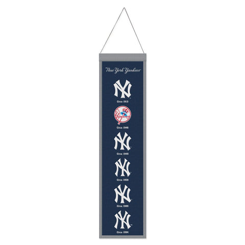 New York Yankees Banner Wool 8x32 Heritage Evolution Design - Special Order