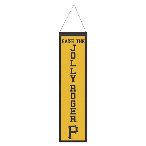 Pittsburgh Pirates Banner Wool 8x32 Heritage Slogan Design