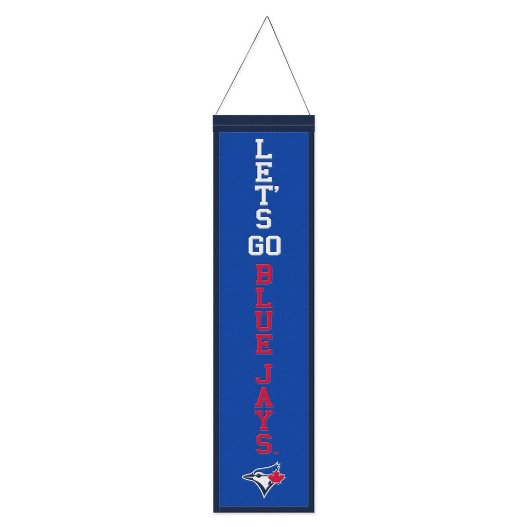 Toronto Blue Jays Banner Wool 8x32 Heritage Slogan Design