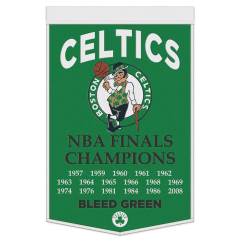 Boston Celtics Banner Wool 24x38 Dynasty Champ Design