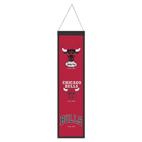 Chicago Bulls Banner Wool 8x32 Heritage Evolution Design