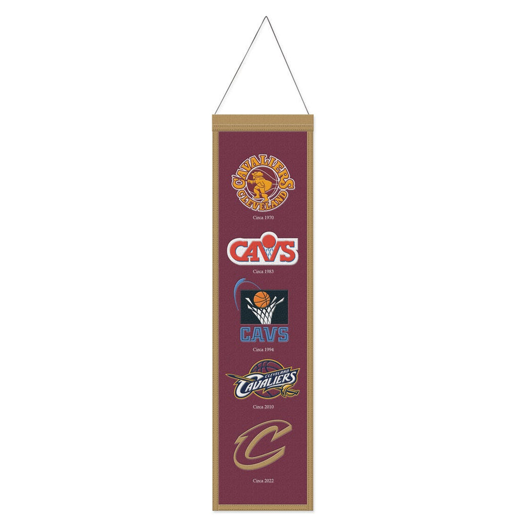 Cleveland Cavaliers Banner Wool 8x32 Heritage Evolution Design - Special Order