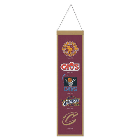 Cleveland Cavaliers Banner Wool 8x32 Heritage Evolution Design - Special Order
