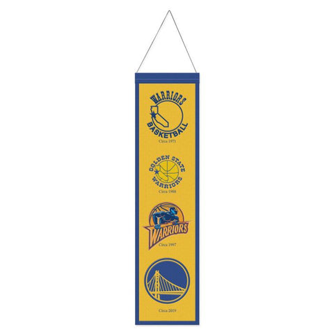 Golden State Warriors Banner Wool 8x32 Heritage Evolution Design