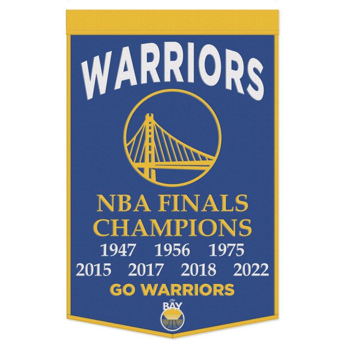 Golden State Warriors Banner Wool 24x38 Dynasty Champ Design