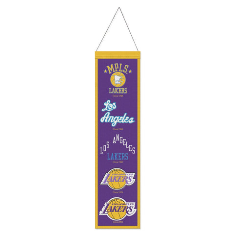 Los Angeles Lakers Banner Wool 8x32 Heritage Evolution Design - Special Order