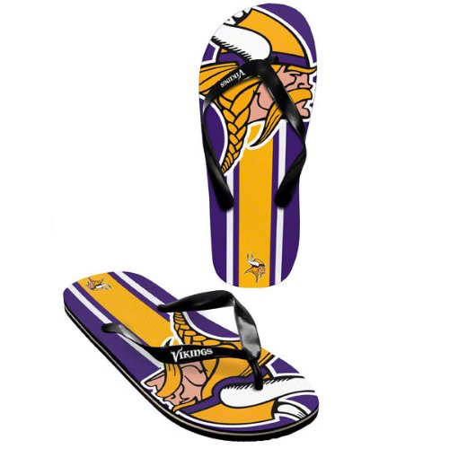 Minnesota Vikings Unisex Flip Flop - (1 Pair) - M