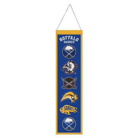 Buffalo Sabres Banner Wool 8x32 Heritage Evolution Design - Special Order
