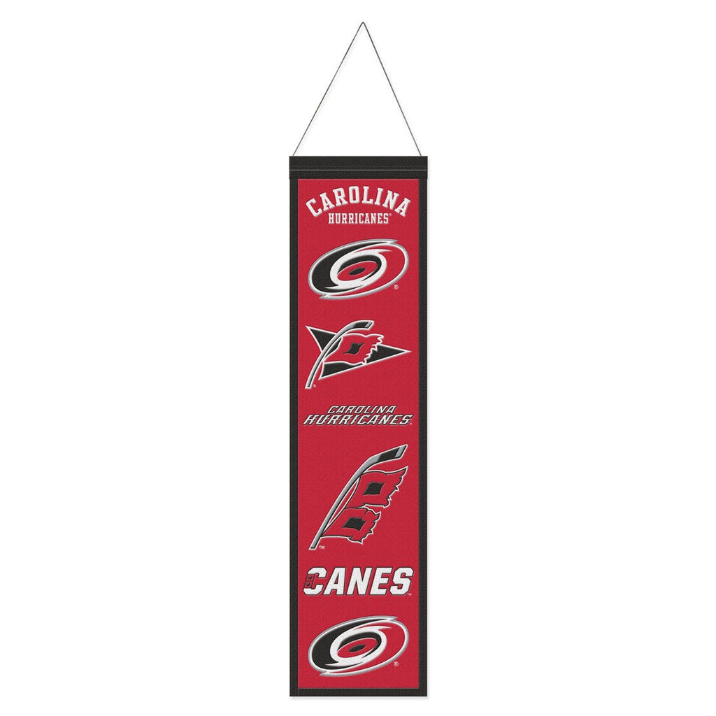 Carolina Hurricanes Banner Wool 8x32 Heritage Evolution Design - Special Order