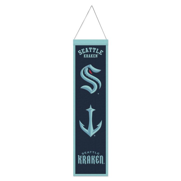 Seattle Kraken Banner Wool 8x32 Heritage Evolution Design